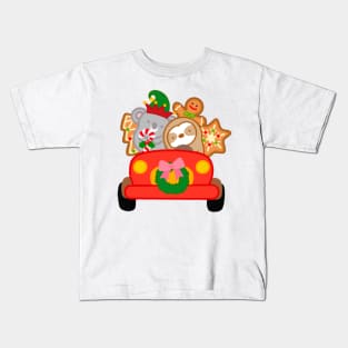 Cute Holiday Cheer Christmas Car Kids T-Shirt